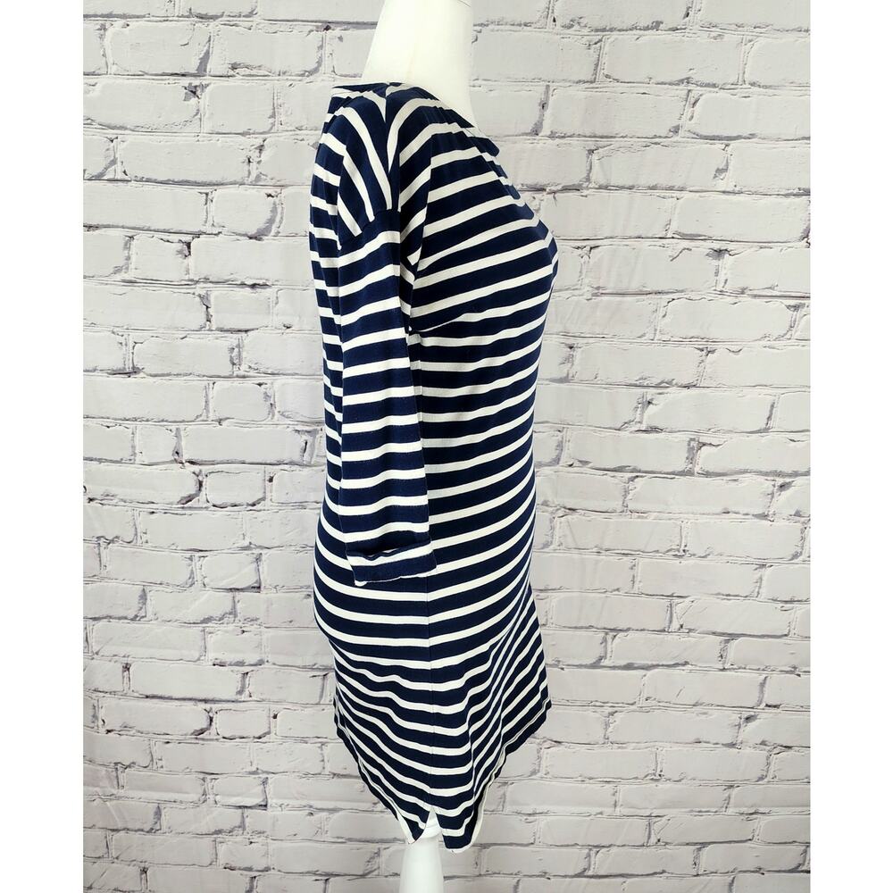 Boden Dress Womens 8R Jersey 3/4 sleeve striped nautical beachy coastal sailor - Picture 3 of 8